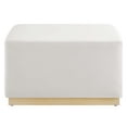 thumbnail image 3 of Modway Tilden Large 28" Square Performance Velvet Upholstered Ottoman in Alabaster Natural, 3 of 9