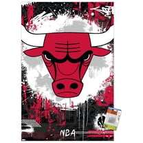 NBA Chicago Bulls - Maximalist Logo 23 Wall Poster with Pushpins, 22.375" x 34"
