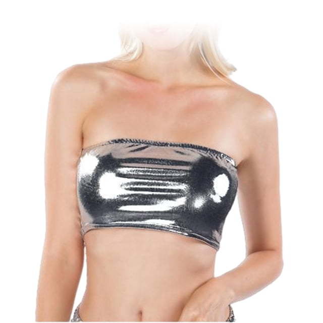 Traje de baño Yuyangstore Top de tubo de mujer Gris