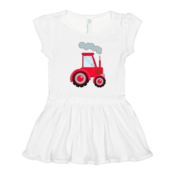 Inktastic Fun Red Tractor Girls Toddler Dress