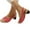 Red, variant on VerPetridure Women's Low Chunky Heel Sandal, Black, 8