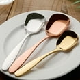 thumbnail image 2 of 6 Piezas / Juego de Cucharas Planas de Acero Inoxidable Sopa de Plata China Café Té Cena Conjuntos de Cuchara de Oro Accesorios de Cocina-Oro, 2 of 8