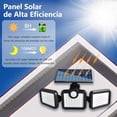 thumbnail image 4 of E T EASYTAO | Luces Solares 2 Paquetes, 108 LED L&aacute;mpara 3 Cabezales Ajustables Exterior Luz LED, 3 Modos 270 &deg; L&aacute;mpara Solares Exterior IP65 con Sensor de Movimiento para, 4 of 7