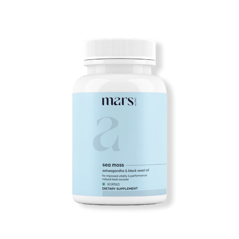 Mars by GHC Natural Sea Moss Caps with Ashwagandha, Black Seed & Vitamin D3, 60 Capsules, 16g