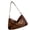 Brown, variant on Retro Suedes Shoulder Handbag With Comfortable Strap Multipurpose Work Commuters Bag Underarm Purse for Women and
