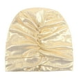 thumbnail image 4 of UTSJKR Women's Turban Cozy Cotton Lined Turban Hats Indian Turbans Metallic Hats Head Wraps African Cap for Women Gold, 4 of 5