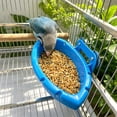 thumbnail image 5 of 2 Pack Hanging Bird Bath Tub Feeder Boxes, Plastic Multifunctional Bird Water Dish Food Bowl with Secure Cage Clips, Spatter-Proof Bird Cage Accessory, 5 of 7