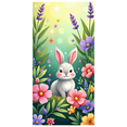 thumbnail image 1 of Cute Cartoon Rabbit Floral Decoration Spring Theme Backdrop Banner Birthday Party Supplies Photography Props Easter Wall Hanging Backdrop, 1 of 4