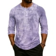 thumbnail image 2 of Hearthz Summer Henleys Shirts for Men Gradient Raglan 3/4 Sleeve Jersey Baseball T-Shirts Sport Athletic Big and Tall Cotton T Shirts for Men, 2 of 8