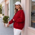 thumbnail image 6 of Women's Casual Crewneck Sweatshirt Loose Long Sleeve Pullover Tops Soft Solid Color Fall Winter Clothes Loungewear Everyday, 6 of 6