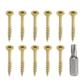 thumbnail image 1 of Uxcell 100 piezas Tornillos para Deck #8 x 1-1/2" Torx Tornillos de Madera para Exterior con Bit de Manejo T25, 1 of 7