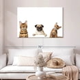 thumbnail image 2 of Elephant Stock Pug And Cats Wall Art - Horizontal Canvas Wall Art - Living Room Wall Decor - Animal Canvas - White And Brown Decor - 45" x 30", 2 of 8