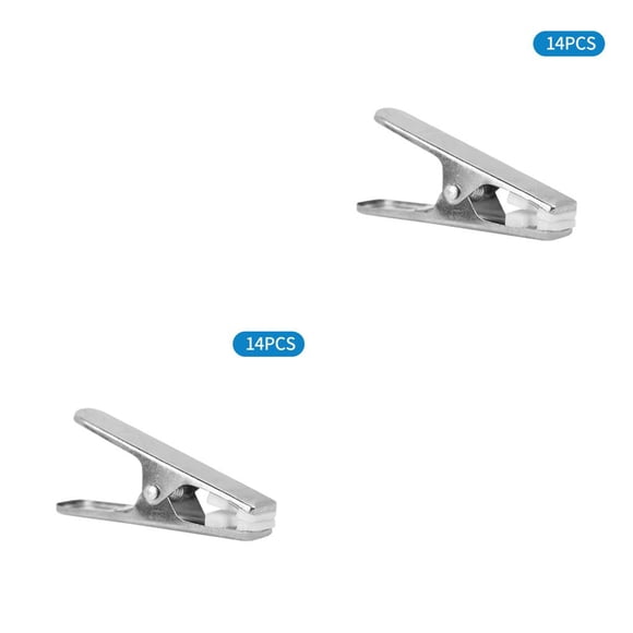 Yuarrent Pack of 14 Stainless Steel Clothes Portable Reusable Peg Hanger Yard Front Small Hanging Organizing Clip Dress Drying 2piezas