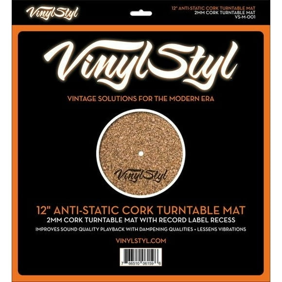 Vinyl Styl™ 30cm Anti-Static Cork Turntable Mat