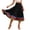 Black, variant on Skirts for Women Rainbow Print Elastic Waist Flowy Skirt Bohemian Comfortable Summer Casual Wear Womens Midi Skirt Black L