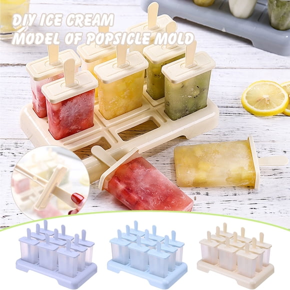 Liquidación onlyliua 9 Piezas de Paletas de Helado Caseras Bandeja para Helado