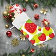 thumbnail image 5 of SKYSONIC Strawberry Christmas Stocking Personalized Large Candy Stocking Hanging Gift Xmas Stockings Decoration for Family Holiday Party Ornaments Decor Fireplace, 5 of 7
