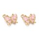thumbnail image 2 of Light Gold Plated Alloy Charms with Enamel Butterfly Pearl Pink 13x13.5x2.5mm Hole: 1.8mm, 2 of 2