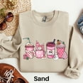 thumbnail image 4 of Christmas Coffee Sweatshirt, Pink Christmas Shirt, Holiday Sweatshirt, Crewneck Holiday Sweater, Coffee Lover Gift, Pastel Christmas Tee 1588125293, 4 of 6