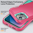 thumbnail image 4 of FYBTO For Samsung Case Phone Case with Built in Kickstand Shockproof Dustproof Drop Proof Military Grade Protective Cover for Galaxy S22 ULTRA ( Pink/Blue), 4 of 7