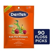 DenTek Kids Fun Flossers, Floss Picks, Removes Food & Plaque, 90 Count