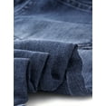 thumbnail image 6 of Agnes Orinda Women's Plus Size Capri Jeans Ripped Slash Pocket Denim Leggings 1X Blue, 6 of 8