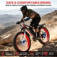 thumbnail image 5 of EOEOTWO 26'' Fat Tire Electric Mountain Bike for Adults, 48V 15Ah Battery, 60Miles Long Range, Fast Cruiser Ebike, All-Terrain Bicycle with Front Suspension & LED Display UL2849, 5 of 15