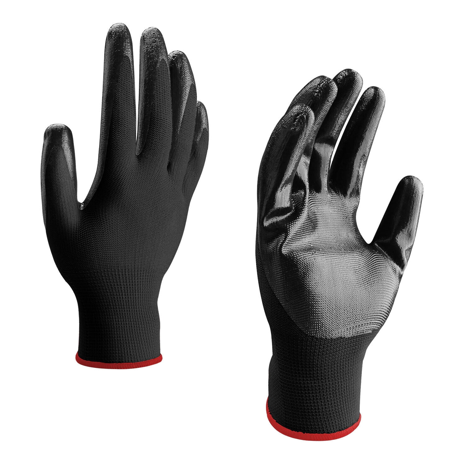 Nylon Shell Black Polyurethane Coated Excellent Grip Ultra-Thin PU Coated W Safety  Work Gloves with Knit Wrist Cuff Ideal for Light Duty Work - China Latex  Rubber Coated Gloves and Palm Coating