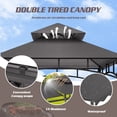 thumbnail image 5 of Magic Union 8'X8' Grill Gazebo Canopy - Heavy Duty Steel Frame, Double Tiered Grill Canopy for Outdoor Grill W/Shelves, Ceiling Hooks and Ground Stakes, Patio Canopy Tent BBQ Gazebo for Backyard, 5 of 9