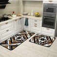 thumbnail image 5 of Boho Aztec Kitchen Mats Rugs Sets of 2,Western Kitchen Farmhouse Style Mat Non-Slip Washable,Western Kitchen Decor Anti-Fatigue Floor Mat for Kitchen Sink Laundry Room,17x30+17x47Inch Black, 5 of 6