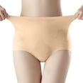 thumbnail image 2 of Panties for Women Pack Womens Shapewear Tummy Underwear High Waisted Body Shaper Butt Lifting Panties Ice Silk Lightweight Underpant Briefs Ladies Panties Khaki L, 2 of 5