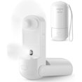 thumbnail image 1 of x Ventilador de mano, Mini ventilador de mano portátil, recargable por USB, plegable y silencioso (blanco), 1 of 5