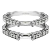 10k Solid Gold Traditional Style Cathedral Wedding Ring Guard Enhancer(0.5ctw)