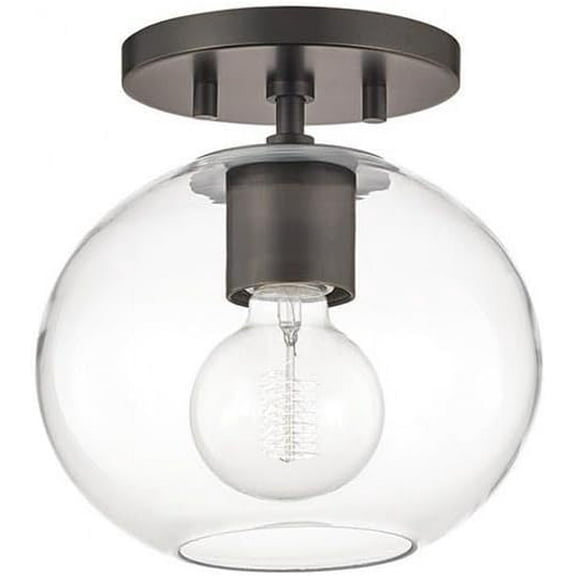 Mitzi H270601-OB Margot-1-Light Semi Flush in Style-8.25 Inches Wide by 8.5 Inches High, Finish Color: Old Bronze