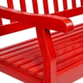 thumbnail image 5 of JONATHAN Y Laurel 59.1" 3-Seat Slat-Back 600-Lbs Support Acacia Wood Outdoor Garden Patio Bench, Red, BNH101D, 5 of 6