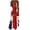 Black, variant on Women's British Flag Print Round Neck Casual Dress Sleeveless Ankle Length with Spaghetti Strap for Vacation Loose Crew Neck Watermelon Red, L