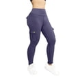 thumbnail image 2 of QIJUNTUO ​Women's Compression Performance Leggings High Waist Tummy Control Yoga Pants With Quick Dry Technology For Gym Running​ Purple, 2 of 5