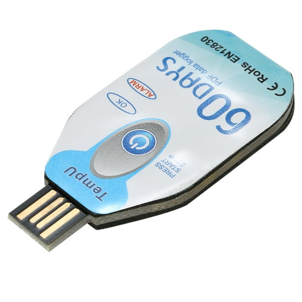 Enregistreur de données de température jetable USB 2.0 PDF étanche 60 jours  enregistreur de thermomètre à chaîne du froid pour l'industrie chimique  biologique/médicale 