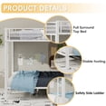 thumbnail image 4 of Leumius Full over Full Metal Bunk Bed Frame with Safety Rails & Ladders, Heavy-Duty Quiet Design for Teens and Adults,White, 4 of 8