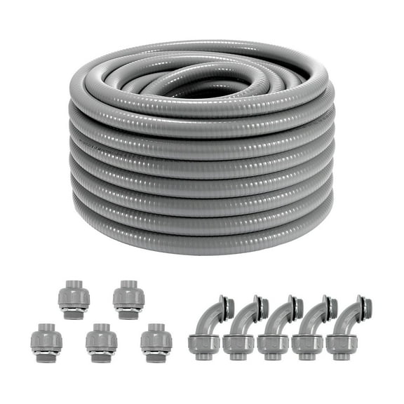 3/4 in Flexible Liquid-Tight Electrical PVC Conduit 100 ft Non-Metallic
