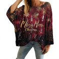 thumbnail image 2 of Chandails d'Hiver Grande Taille pour Femmes Chandails de Noël pour Femmes 2025 Col Rond Hiver Vacances Mignons Pulls Marron m, 2 of 4