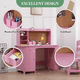 thumbnail image 3 of Escritorio Infantil con Silla, Juego con Alacena, Cajón y Gabinete, Mesa para Niños con Tablero de Corcho para Escuela, 3 of 7