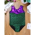 thumbnail image 4 of YiZYiF Kids Girls Glittery Gymnastics Dance Leotard Toddler Little Girls Mermaid Scales Dancewear, 4 of 6