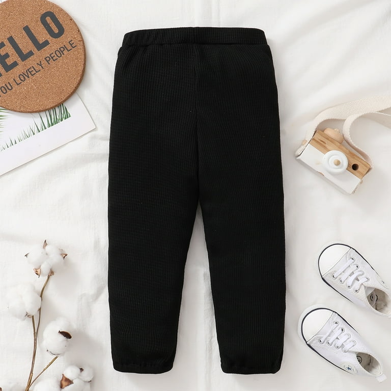 babythestarshinesbrightパンツ 黒 4T Toddler Baby Boys Clothes Baby Boys Pants Elastic
