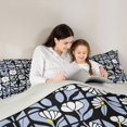 thumbnail image 5 of jejeloiu Sky Floral 7-Piece Twin Bedding For Girls,Soft Print Bedding Comforter Set,Black Blue Yellow,Light Gray Reversible, 5 of 7