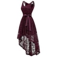 thumbnail image 4 of Elegant Plus Size Party Dress For Women V Neck Sleeveless Lace High Waist Formal Evening Gown, 4 of 7