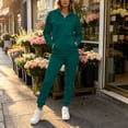 thumbnail image 5 of Women's 2-Piece Fleece Tracksuit Set Full Zip Hoodie and Jogger Pants Casual Lounge Outfit Fall Winter Daily Wear, 5 of 10