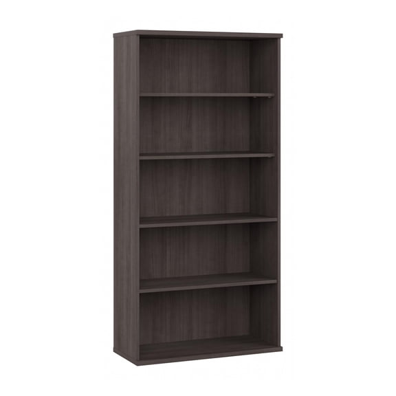 Bowery Hill 5 Shelf Bookcase in Storm Gray