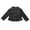 Black, variant on qolati Baby Faux Leather Motorcycle Coat Toddler Infant Zipper Fall Winter Solid Color Long Sleeve Lapel Ruffle Outerwear Coat