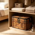 thumbnail image 4 of huayou Vintage Pattern Storage Bin, 13.8x9.8x9.8 Inch Collapsible Fabric Storage Box with Handles, Decorative Organizer for Home and Camping, 4 of 6
